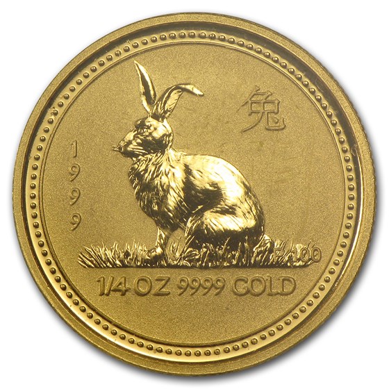 1999 Australia 1/4 oz Gold Lunar Rabbit BU (Series I) 1999 Australia 1/4 oz Gold Lunar Rabbit BU (Series I)